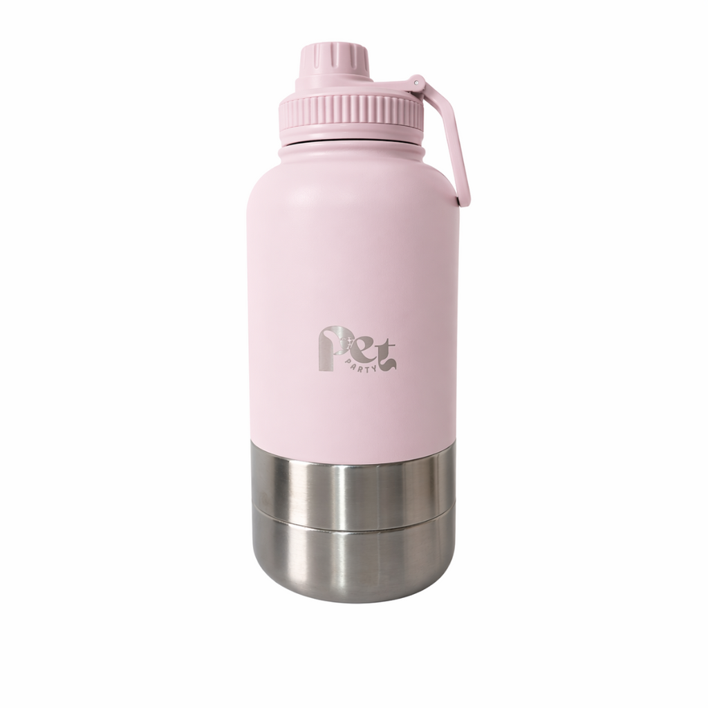 3-in-1 RVS honden drinkfles in nieuwe kleuren.