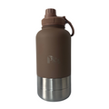 RVS honden drinkfles 1000 ml met voer- en waterbak
