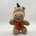 Eenhoorn snackspeeltje van plush en rubber, perfect voor kleine honden om te kauwen en te spelen.